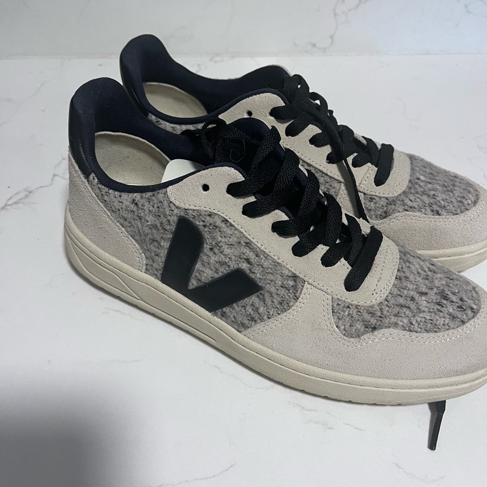 Veja V-10 Flannel and Suede Sneaker (men or women)